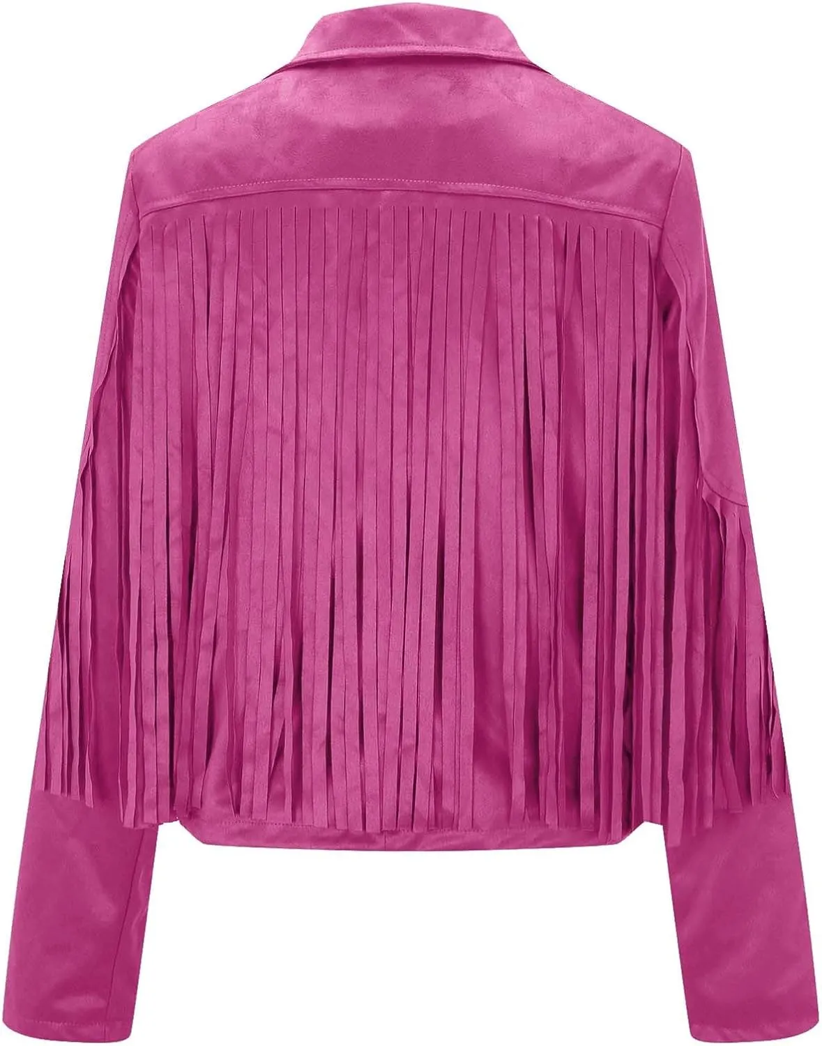 2023 Womens Fringe Jackets Fashion Cropped Petite Coats Tassel Motorcycle Short Jacket Trendy Casual Outerwear Overcoat
