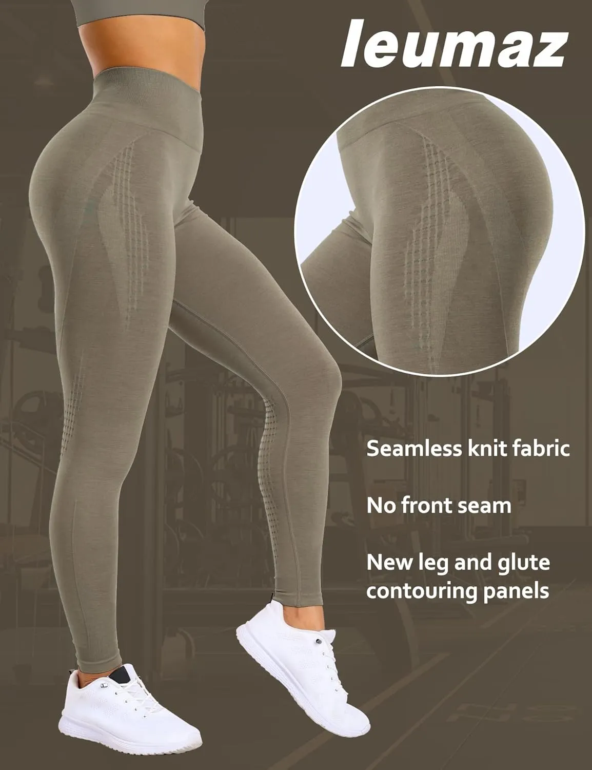 Amplify Scrunch Butt Lifting Leggings for Women Seamless Gym Workout Leggings High Waist Tummy Control Yoga Pants