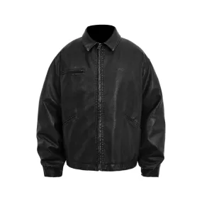 ANTIDOTE Distressed Leather Detroit Style Jacket for Men – Vintage-Inspired Outerwear