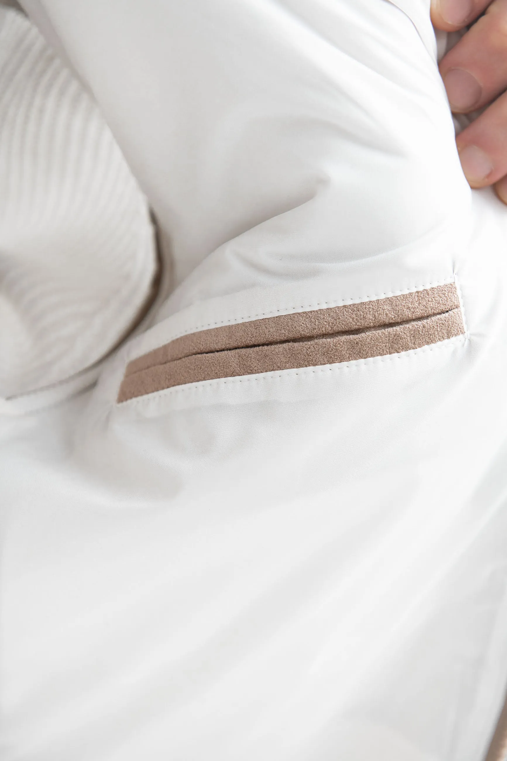 Beige cardigan - flannel & knitted wool - Made in Italy
