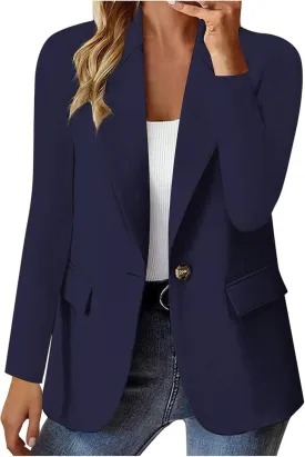Blazers for Women Business Suit Jacket Work Office Blazer Long Sleeve Casual Blazer Open Front Cardigan Coat Outerwear