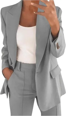 Blazers for Women Casual Long Sleeve Blazer Coat Dressy Work Jackets Professional Office Jacket Business Suit Jacket