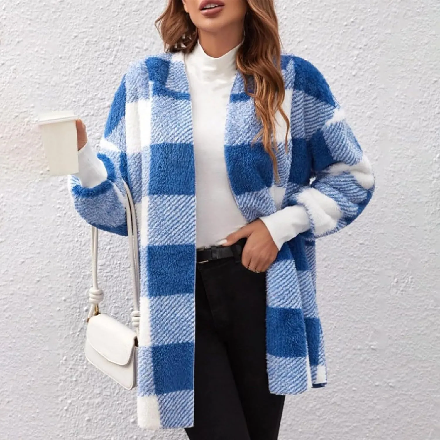 ChicCrate Womens Plaid Shacket Jacket 2025 Fall Winter Clothes Fashion Outfits Long Sleeve Coats