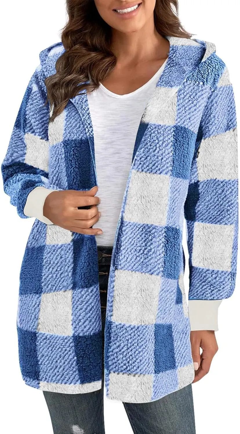 ChicCrate Womens Plaid Shacket Jacket 2025 Fall Winter Clothes Fashion Outfits Long Sleeve Coats