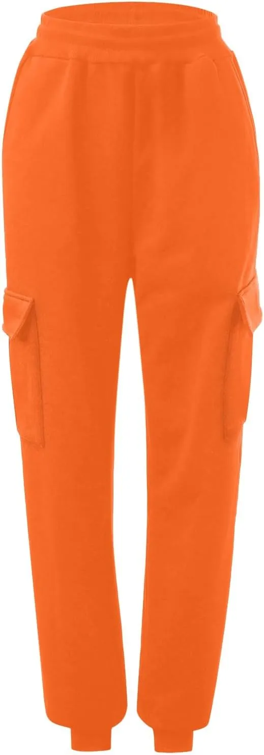 CRNTCEM Womens High Waist Fleece Lined Joggers Winter Warm Cinch Bottom Sweatpants Straight Athletic Workout Thermal Pants