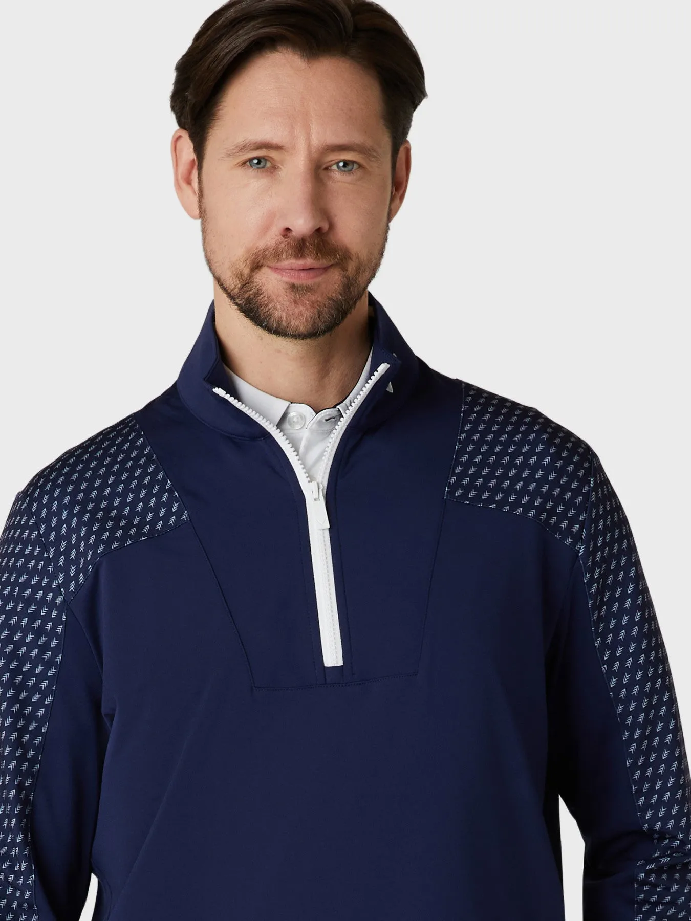 Long Sleeve Odyssey Chev 1/4 Zip In Peacoat