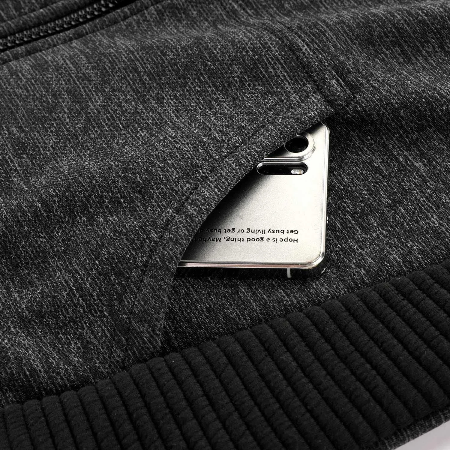 Men's Color Block Hoodie-Full Zip Ultimate Heavyweight Fleece Hoodie-Camo zip up hoodie With Kanga Pocket
