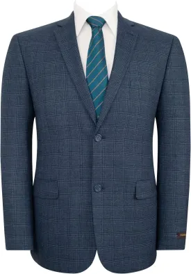 Men's Sports Coat Stylish Classic Fit Plaid Blazer 2 Button Single Breasted Spots Jacket for Casual Wear
