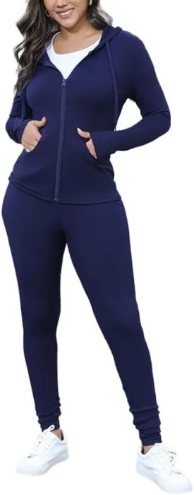Nimsruc Two Piece Outfits for Women Casual Bodycon Sweatsuits