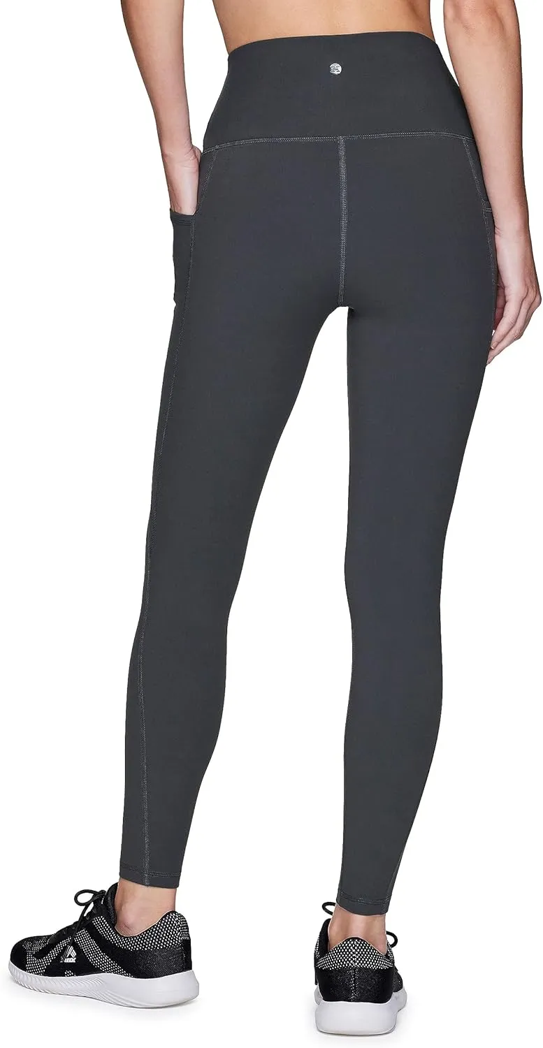 RBX Active Women's Ultra Soft Solid Workout Running Yoga Leggings with Pockets