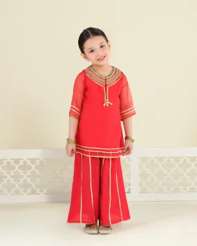 Red Eastern Two Piece Set