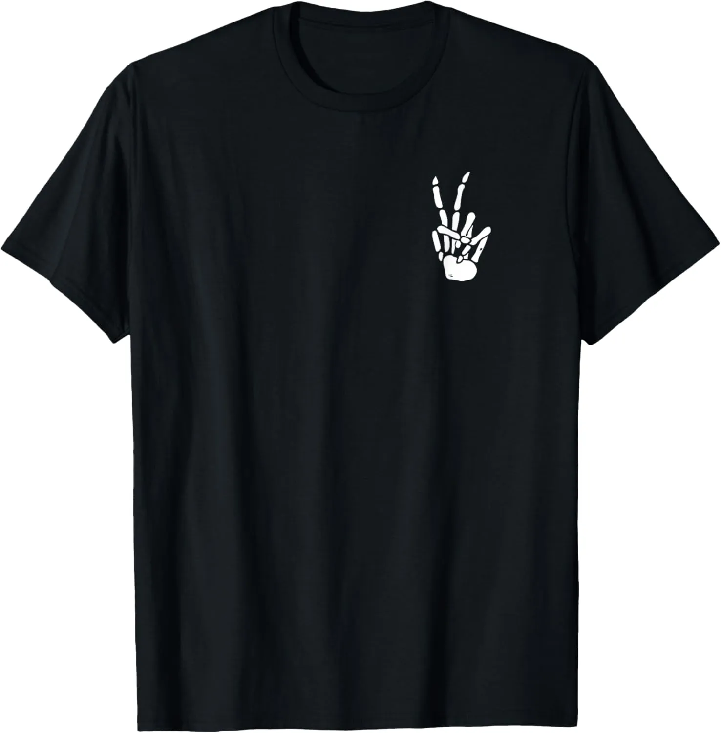 Skeleton Hand Peace Sign Bone T-Shirt