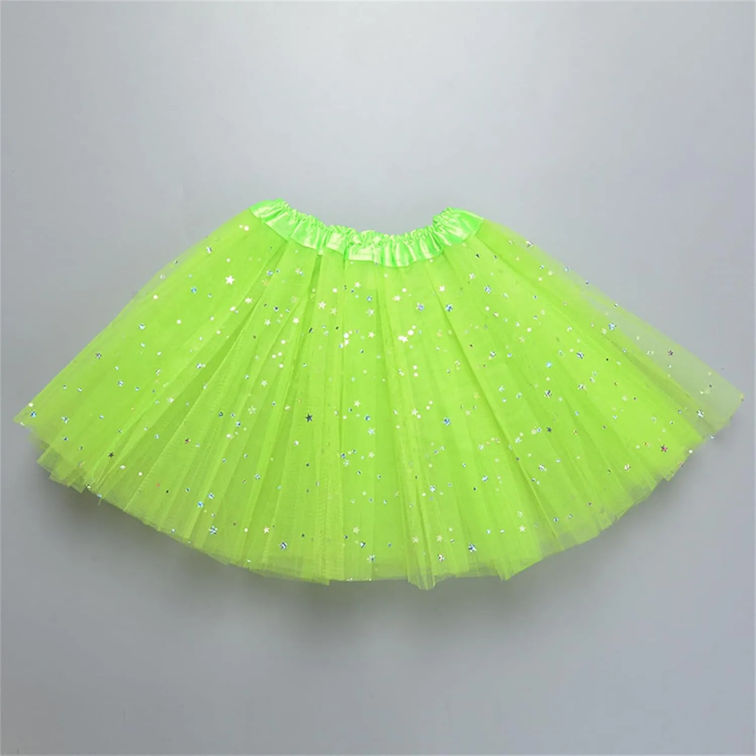 Sparkle Tutu Skirts for Women Fashion Lightweight Layered Dance Mini Skirt Elegant Princess Solid Color Ballet Skirt