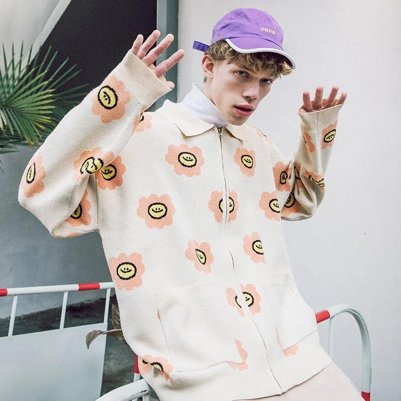 TAKA Original Daisy Zip-Up Knitted Cardigan