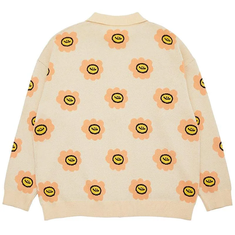 TAKA Original Daisy Zip-Up Knitted Cardigan