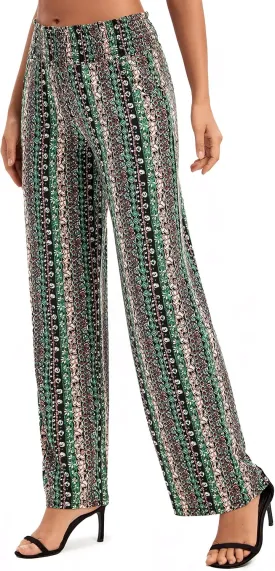 Urban CoCo Women's Boho Palazzo Pants Wide Leg Beach Pants High Waisted Lounge Pants with Pockets