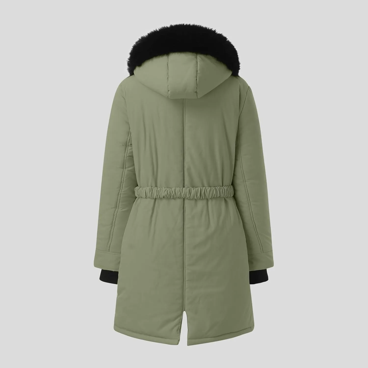 Winter Coat for Women Sherpa Lined Jacket Thermal Fleece Zip Up Overcoats with Hood Flannel Parka Outwear with Pocket