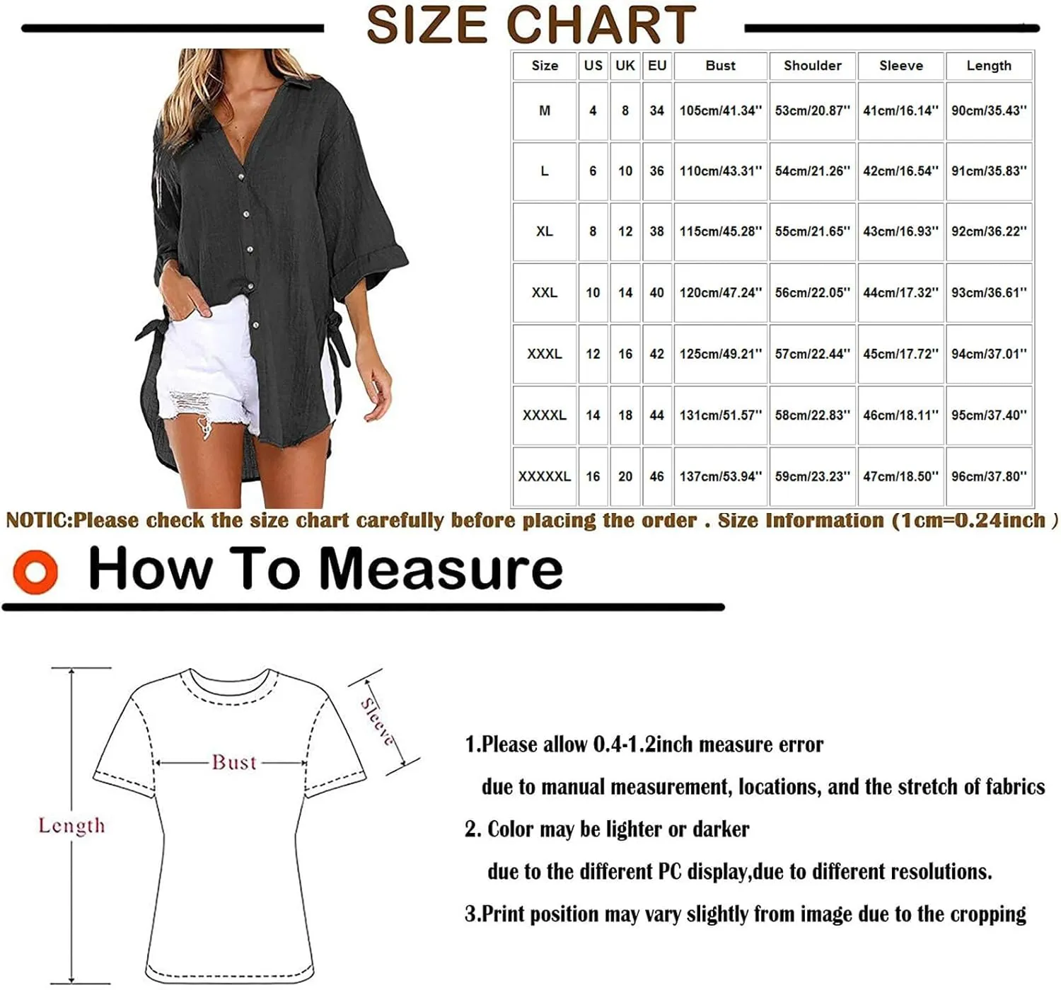 Women Long Sleeve Boyfriend Button Down Shirts Asymmetrical Casual Lace Up Oversized Tunic Tops