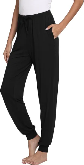 Women's Pajama Pants - Viscose Made from Bamboo, Joggers Pants with Pockets Comfy Lounge Sleep Pants Pj Bottoms