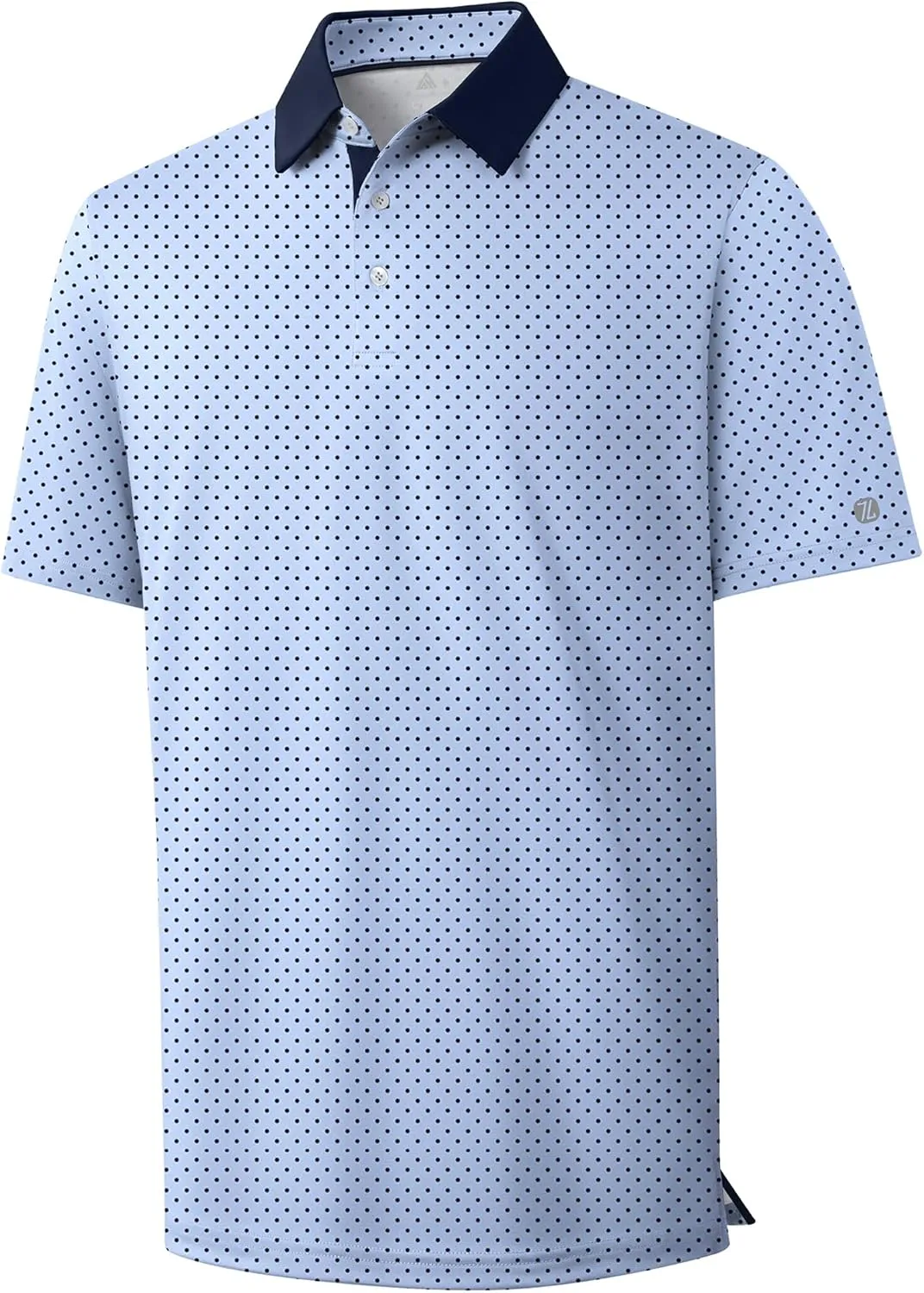 ZITY Men's Golf Polo Shirt Short Sleeve Performance Moisture Wicking Collared Print Shirt for Golf and Casual Wear